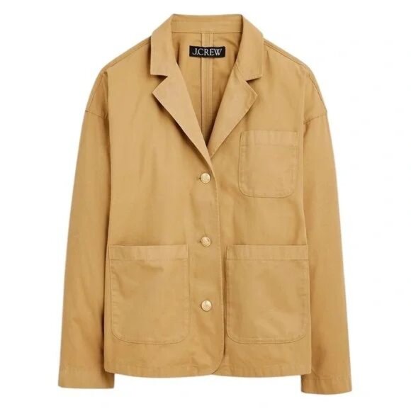 J. Crew Blazer-Jacket in Chino - Khaki Tan Size Small - Picture 1 of 15
